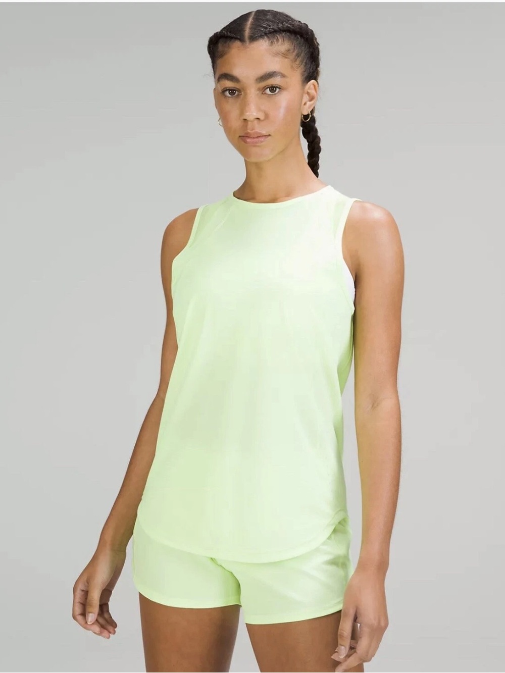 Women’s Sz. 6 Lululemon Sculpt Tank w/mesh and back cut out - Neon Yellow